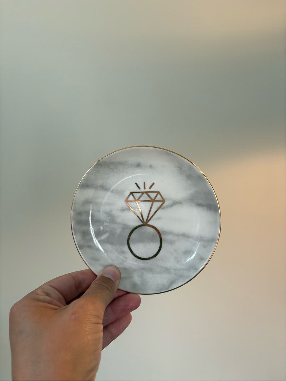 Marble-Effect Engagement Ring / Trinket Dish💍 - Picture 2 of 7